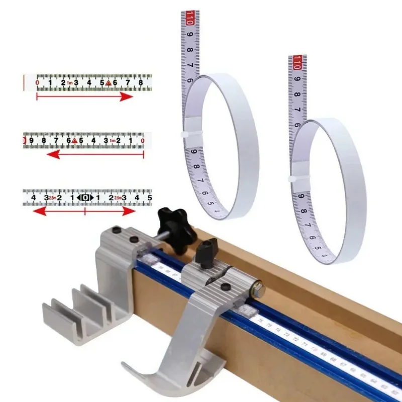 Miter Track Tape Measure Self Adhesive Metric Steel Ruler Miter Saw Scale for T-track Router Table Saw Band Saw Woodworking Tool