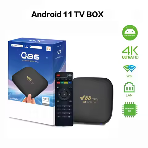 V88mini Smart TV box Android 11 Allwinner H3 quad core 2.4G WIFI 4K set-top box home theater media player tv box iptv