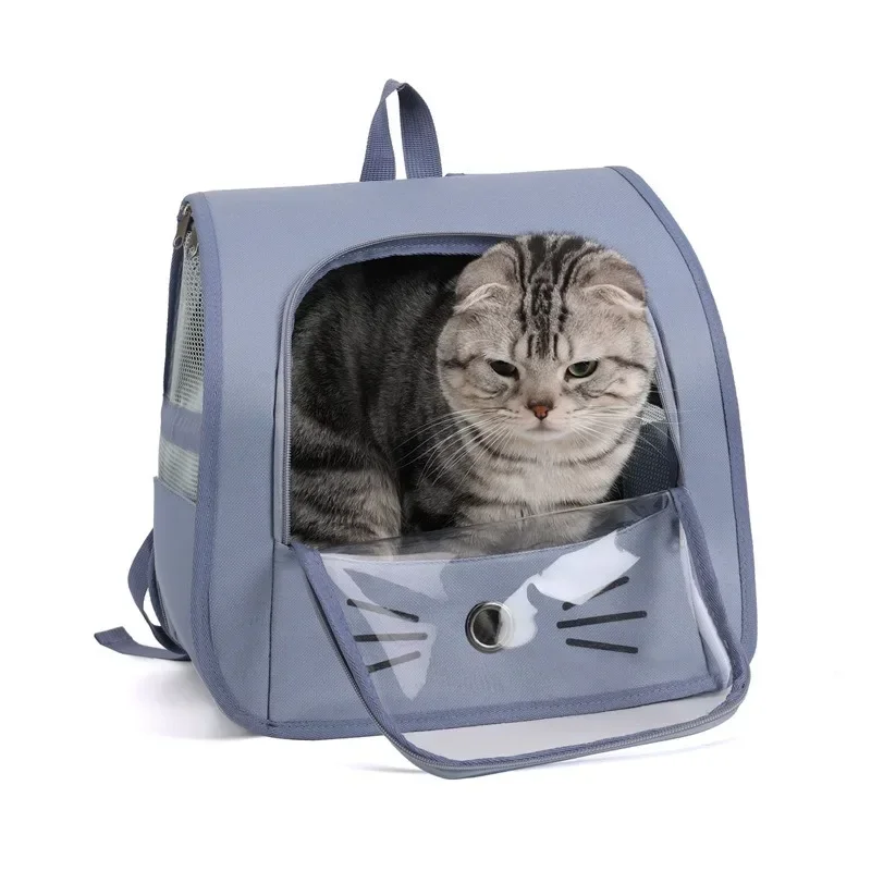 Pet Cat Carrier Bag Cat Backpack Outdoor Breathable Portable Shoulders Bag for Cats Small Dogs Transport Carrier