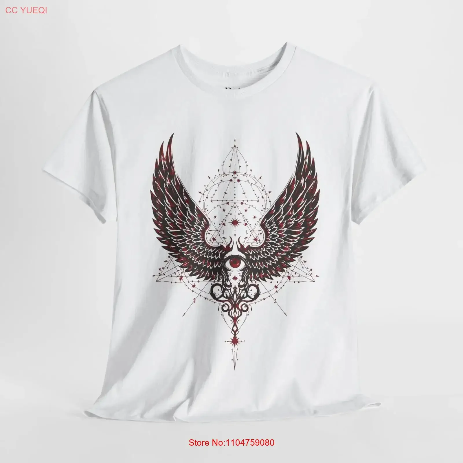 Celestial Guardian s Gaze T Shirt Robert August vintage Washed Casual fashion Stylish Comfortable Slightly Soft Stretched