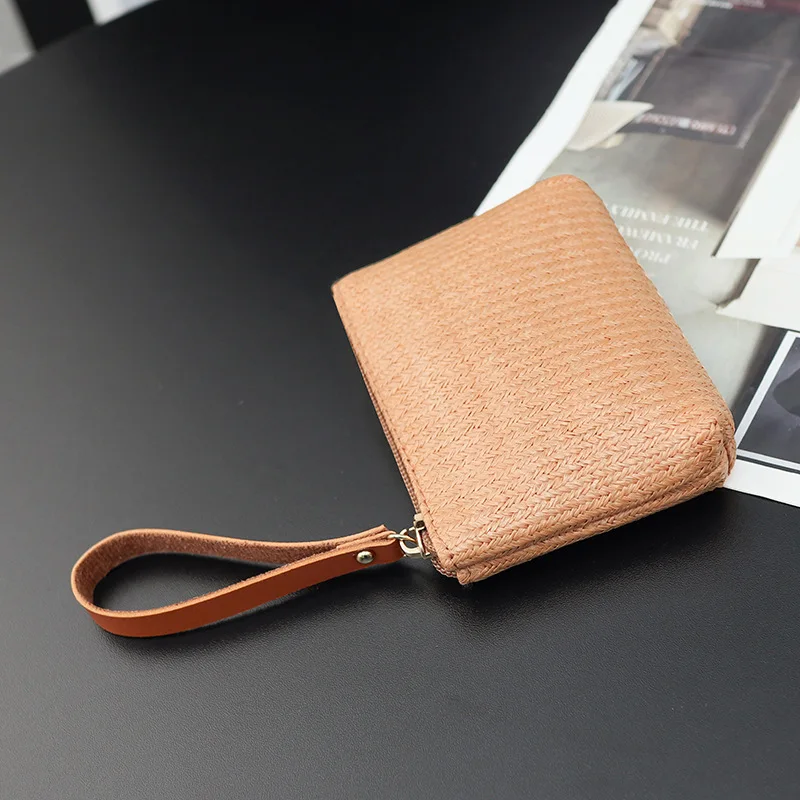 2026 New Arrival Women's Straw Handheld Coin Purse Mini Card Bag