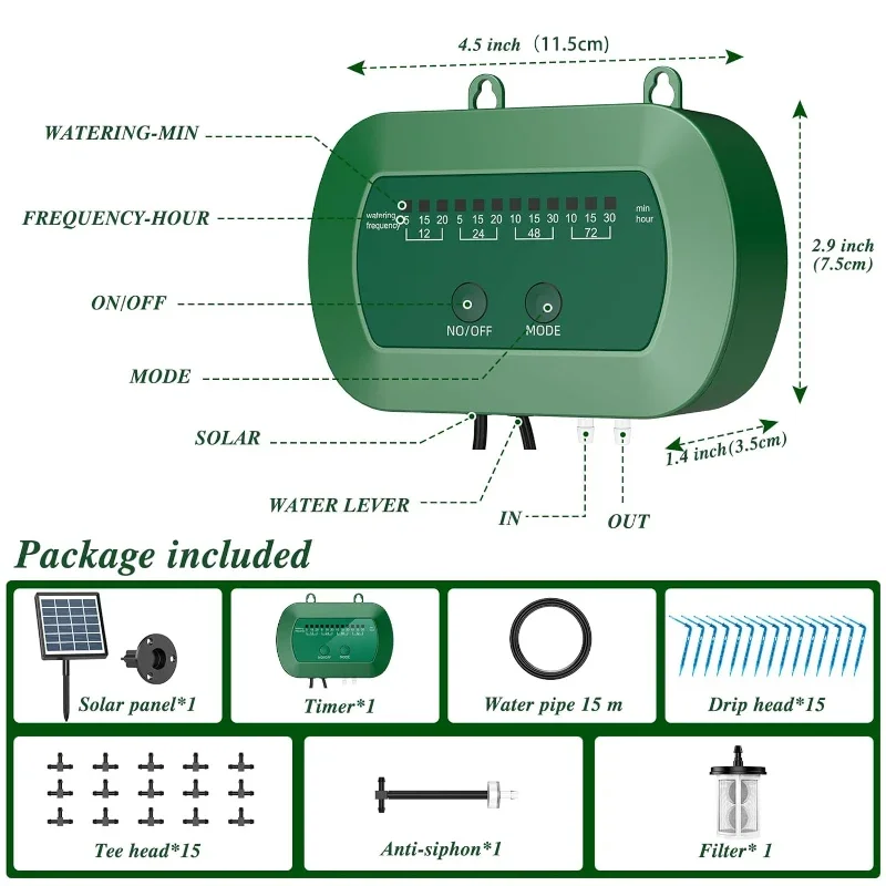 2024 Latest Drip Irrigation Kit for Potted Plants Solar System for Garden Supported Automatic Watering System