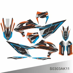 Dla KTM 125 250 300 350 450 500 SX SXF EXC EXCF XCW XCF 2011-2024 Naklejki graficzne Zestaw naklejek Tło motocykla