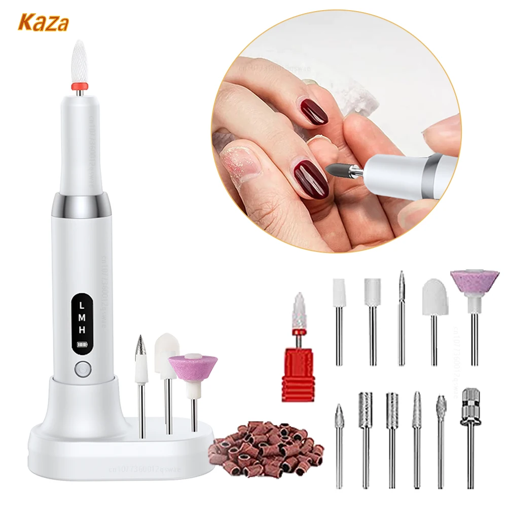 Cordless Mini Electric Nail Drill, Lixadeira, Arquivo para Manicure, Mini Polidor de Unhas, Removedor de Gel, Art Pen