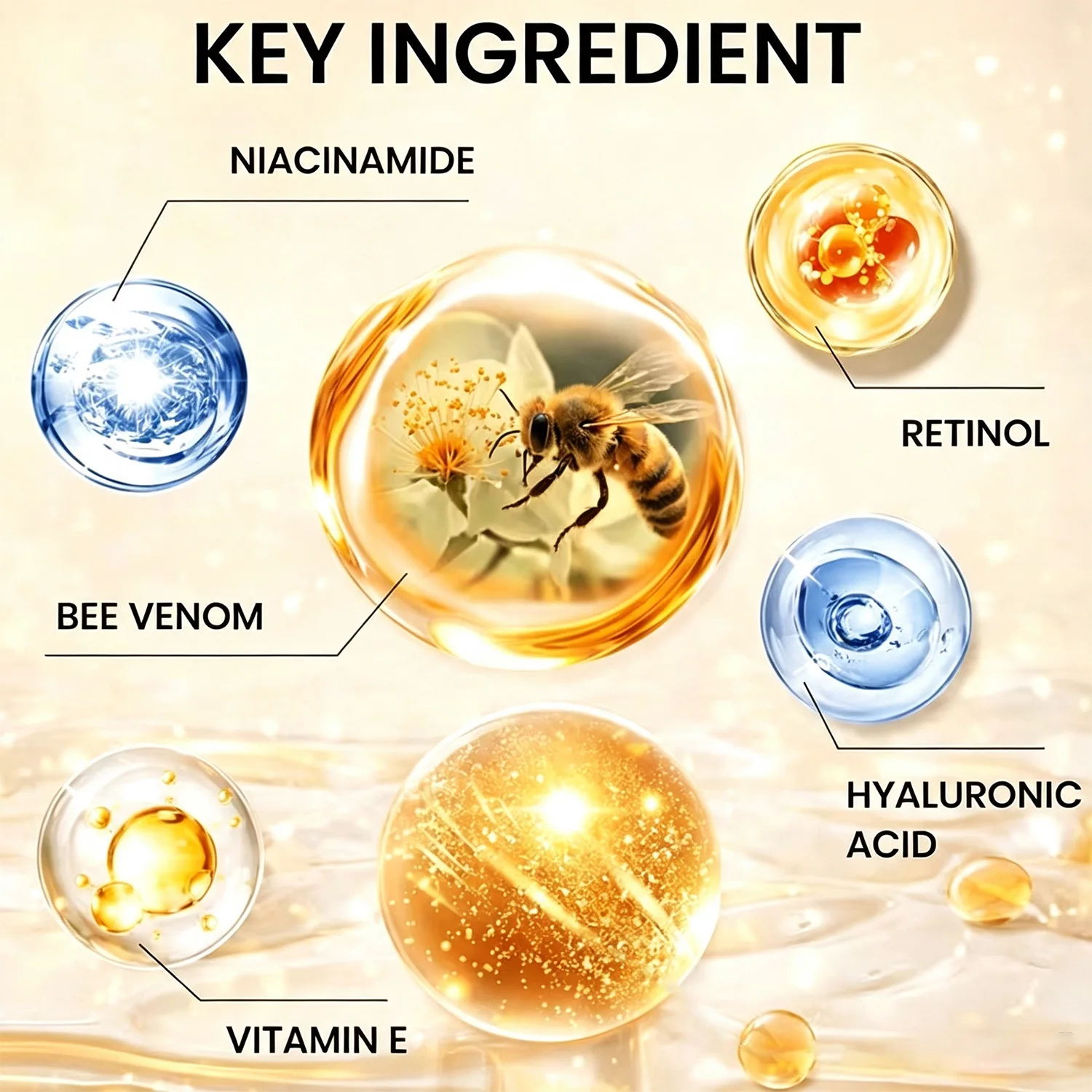 Bee Venom Firming Body Lotion - Tightens, Lifts & Smooths Skin with Niacinamide,  Visible Results in 3 Days for Fuller.