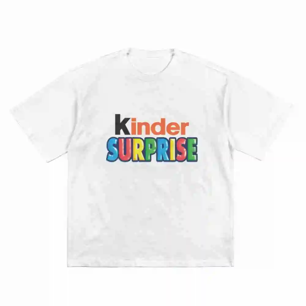 Kinder Surprise Chocolate Candy Toy Short Sleeve Tee 100% Cotton T-Shirt