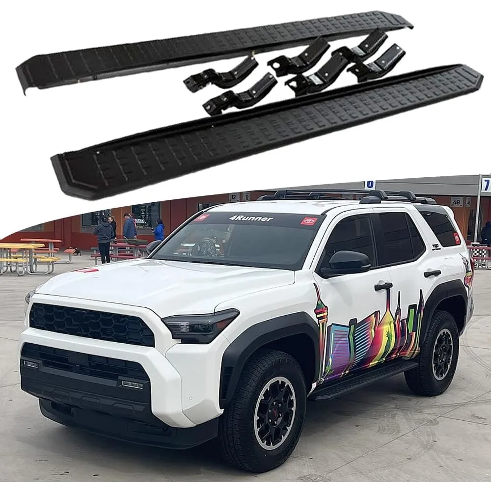 

2PCS Side Steps Running Boards Nerf Bars Fits for Toyota 4Runner N500 2025 2026