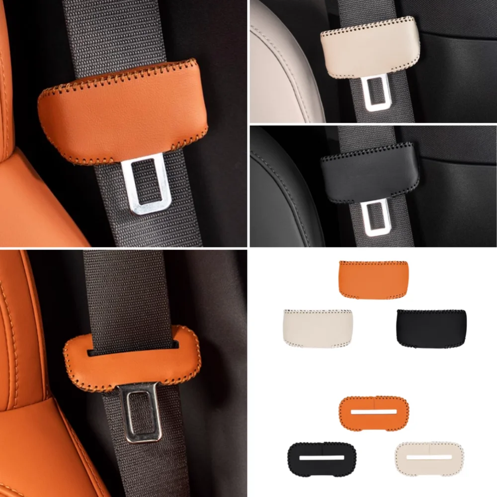 

For Li Lixiang L6 L7 L8 L9 Car Styling Seat Belt Insert Seat Buckle Seat Belt Protective Leather Cover Auto Modified Accessories