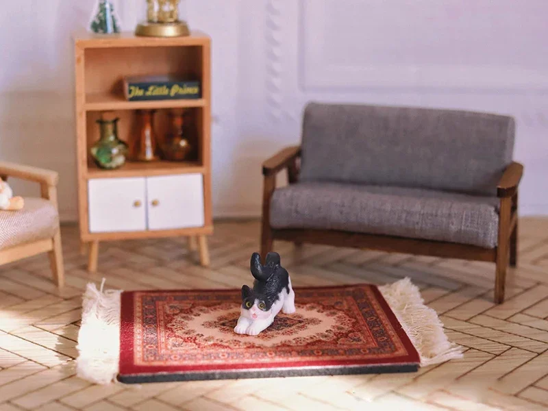 D04-A188 giocattolo fatto a mano per bambini bambola BJD/SD GSC accessori per bambole casa delle bambole in cotone con puntelli per foto mini tappeto retrò 1 pz