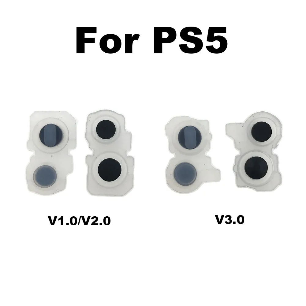 1 Pair For Sony PS5 010 020 030 Controller Conductive Silicone Rubber Pads for Dualshock 5 V1 V2 V3 L2 R2 Buttons