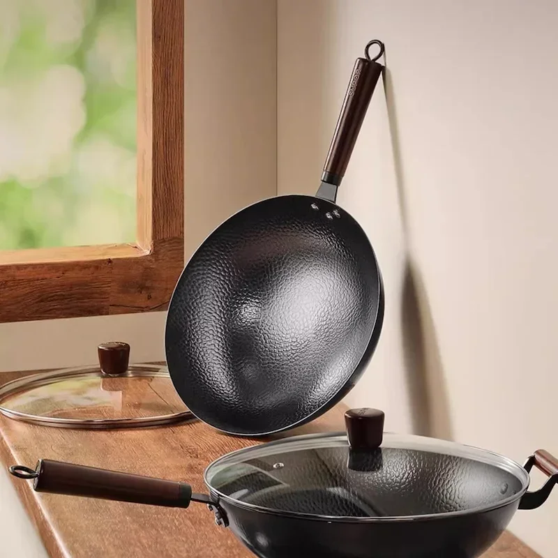 SUPOR Cast iron wok pan Cooking pot non stick Frying pan Cast iron cookware pots and pans set Induction cooker gas universal