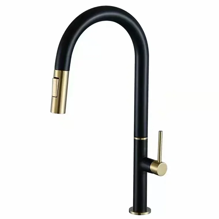 YYHC-Kitchen Faucet 304 Stainless Steel Sink Mixer Health Faucet Black and Gold Customized Faucet