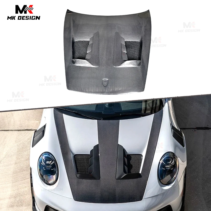 

Замена переднего капота из углеродного волокна GT3 RS для Porsche 911 992 2024 + комплекты кузова передней капота двигателя