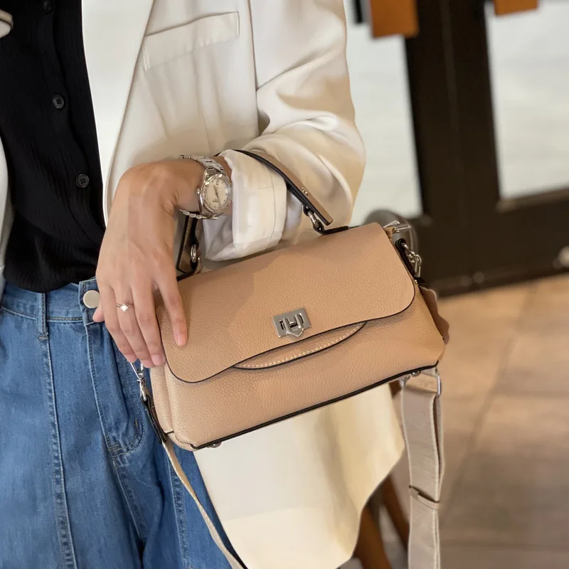 Echt Leer Vrouwen Tassen Mode Dames Casual Handtassen Zachte Koe Lederen Veelzijdige Een Schouder Messenger Bag Hoge Kwaliteit