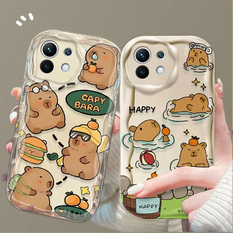 Lovely Capybara Graphic Case For Xiaomi 14T 13T 12T 13 12 11 11i Lite 5G 10T POCO X5 X6 Pro X3 NFC X4 GT F3 F4 F5 F6 M6 M5S C65