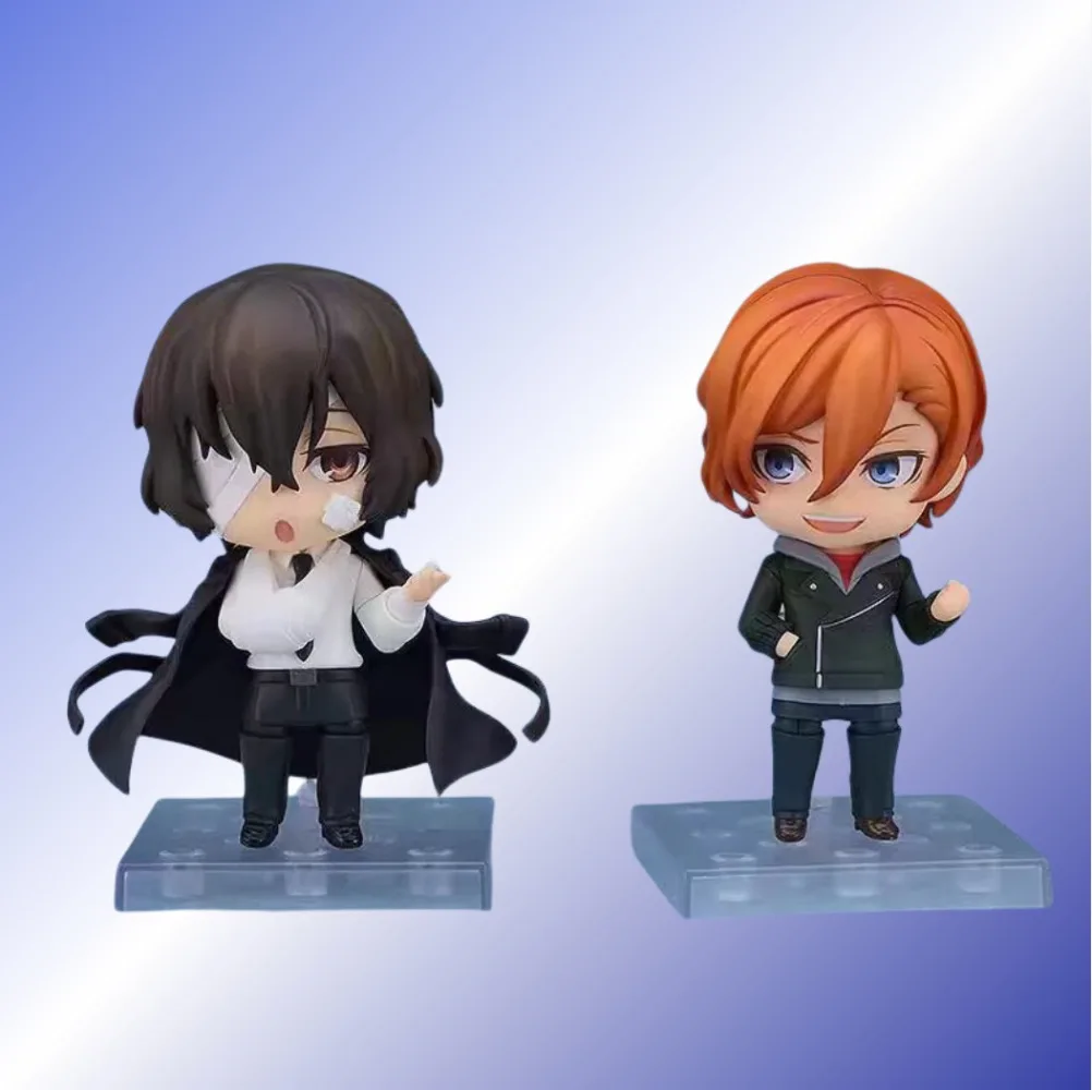 

Anime Character Bungo Stray Dogs Figurine, Q-Version Osamu Dazai, ChūYa Nakahara Movable Figurine Desktop Model Ornament