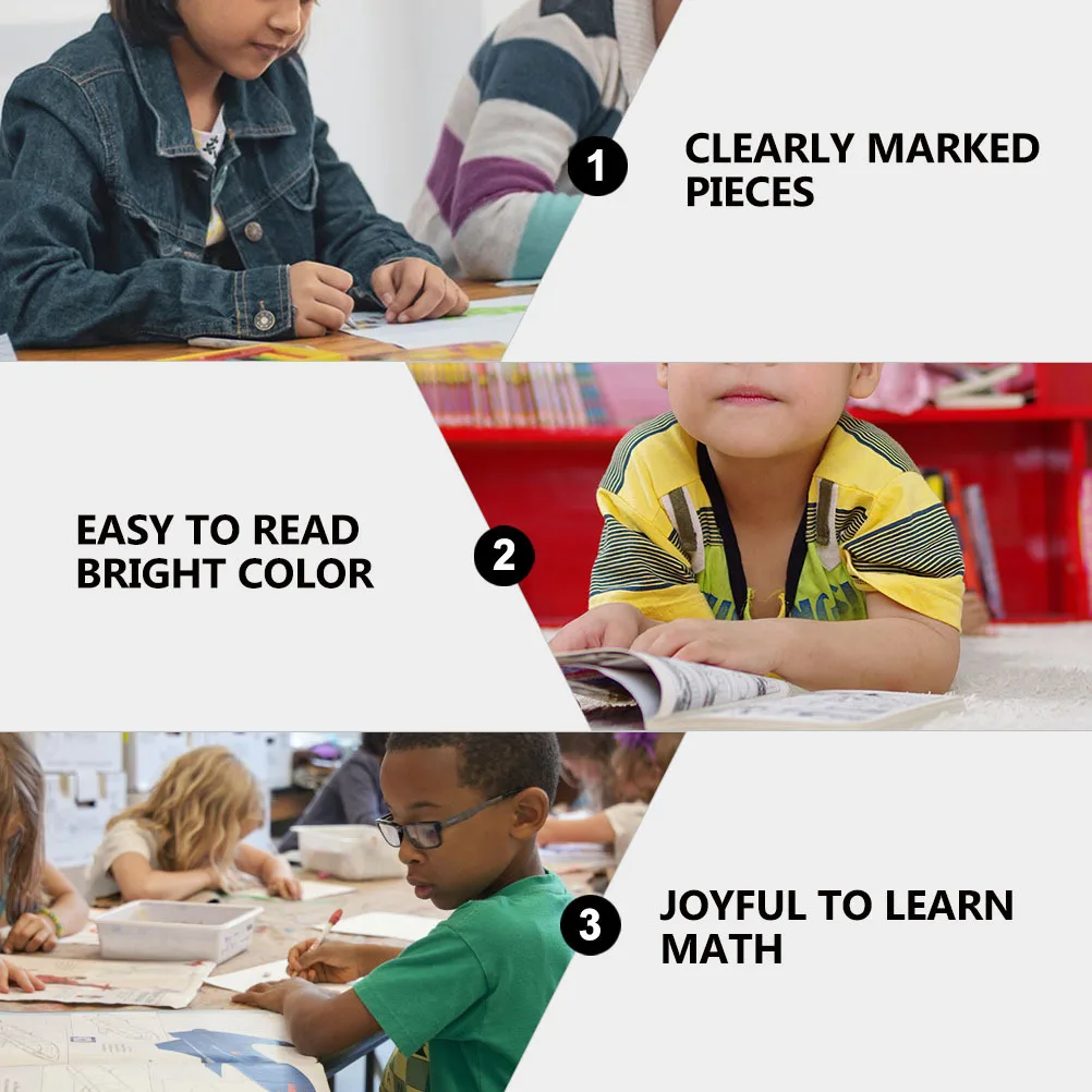 

10Sets 8cm Fraction Circles Educational Props Colorful Math Learning Aids for Elementary School Teaching Fraction Circles