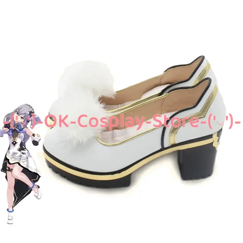 [Customized] Honkai Impact 3 Bronya Zaychik Cosplay Shoes Honkai: Star Rail Anime Roleplay Prop Halloween Party PU Leather Boots