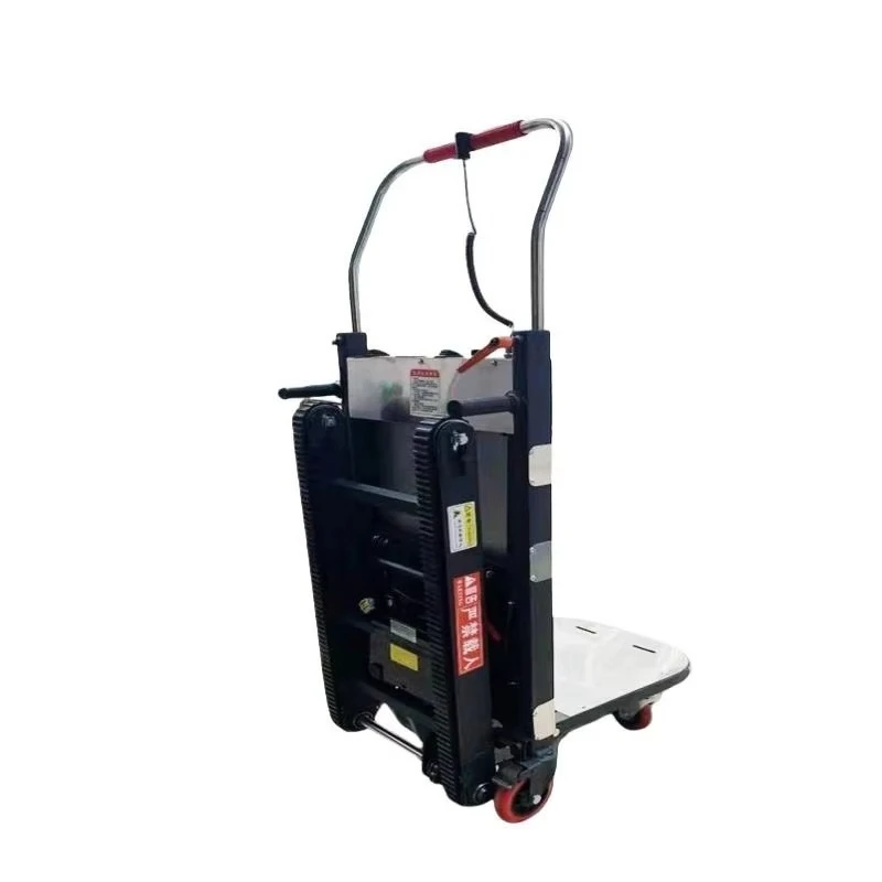 Electric Four-Wheel Heavy Duty Outdoor Stair-Climbing Trolley Cart for Tire Goods Handling