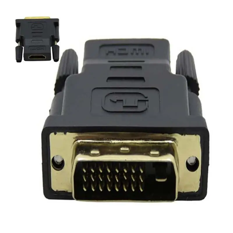 1pcs DVI 24+1 Male toHDMI Female Adapter Converter Gold Plated DVI 24+1 toHDMI Converter 1080P for PCPS3 Projector HDTV