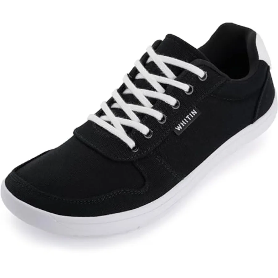 

Men's Wide Barefoot Shoes Stylish Canvas Minimalist Sneakers Zero Drop Sole