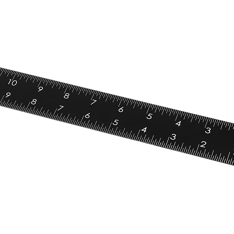 Teacher 0-30Cm 0-20Cm Measuring Range L Shaped Design Square Ruler Black