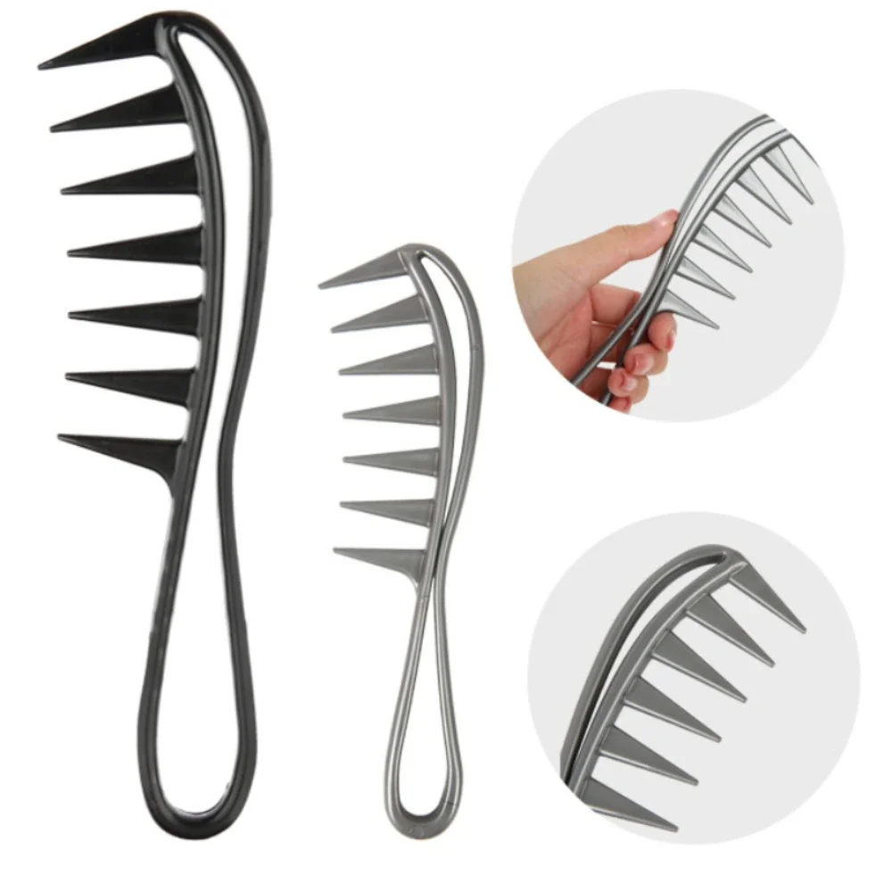 Salon Hairdressing Hair Comb Massage Wide Tooth Plastic Comb Curly for Hair Styling Tool for Curl Hair 1pc