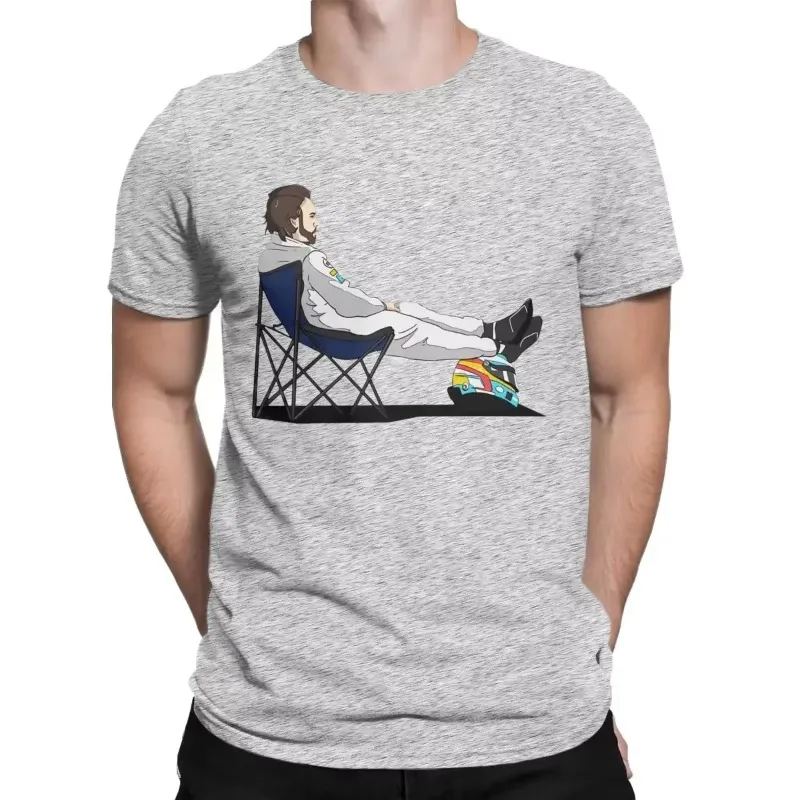 Fernando Alonso 14 Racing Spanish Men's and Women's Retro Cotton Printed Men's and Women's Fashion Casual Loose T-shirt