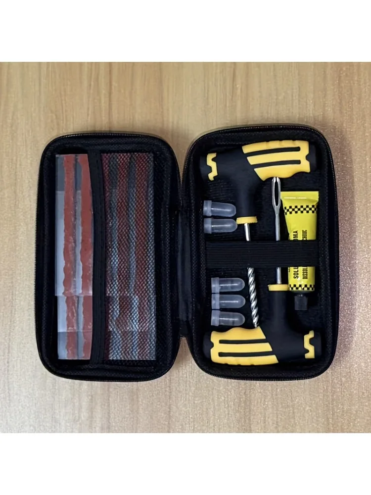 AliExpress Universal Vacuum Tire Repair Kit - Emergency Puncture Fix for Car/Moto/Bike/Truck/SUV, With and Without Glue, Portable Fix