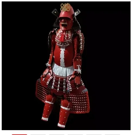 

Армейский сценический показ, реквизит, носимый костюм, японская универсальная броня, красный самурайский Армор