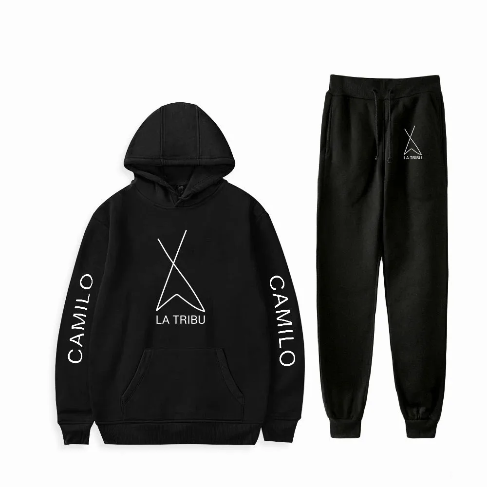 

Camilo Echeverry Camisola Unisex Conjunto De Duas Peças Hoodie + Calça Jogger Harajuku Streetwear 2024 Pop Singer Conjunto Homen