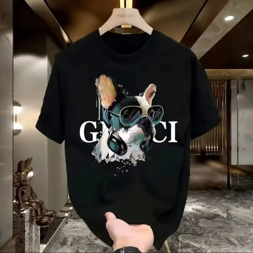 

Graphic Print White & Black T-shirts Men's Women's Plus Size Casual Short Sleeve O Neck Cotton Tee Luxury Brand High End Unisex