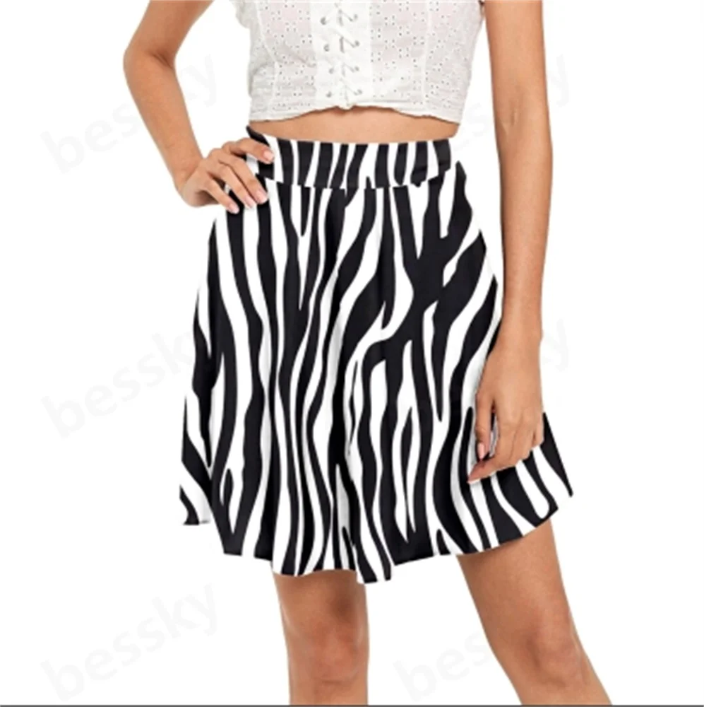 

Ladies casual and elegant skirt striped mini skirt
