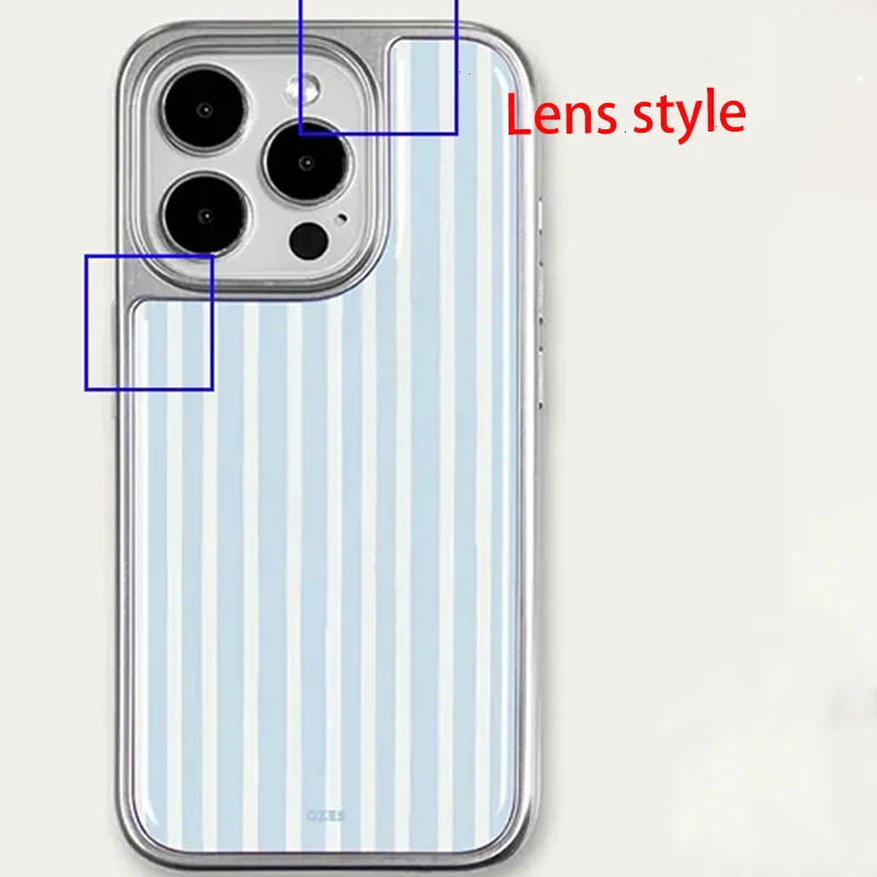 Korean Ins Simple Gentle Versatile Contrasting Color Stripes Phone Case For Samsung S26 PLUS 25 EDGE 24 FE 23 ULTRA Cover view 6