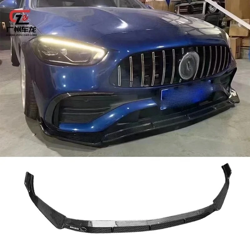 

High Quality Carbon Fiber Car Bumpers Front Lip for Mercedes Benz C Class W206 2022 Car Bodykit