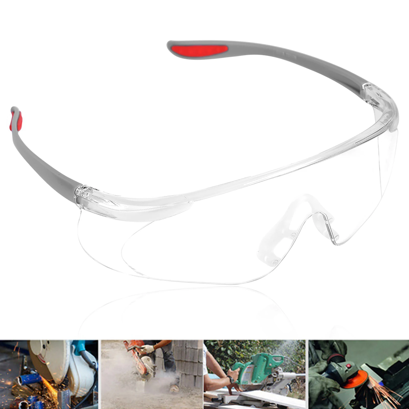 

zk30 Safety Glasses Transparent Anti scratch Lens Goggles Eye Protection Industrial Labor Glasses job security