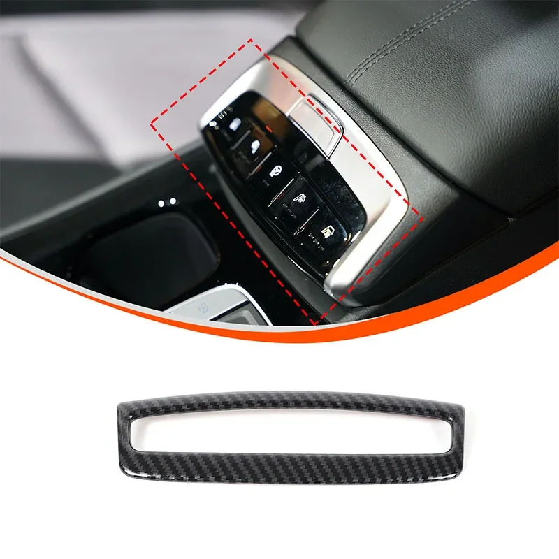 

For Hyundai Santa Cruz 2022+ Car ABS Carbon Fiber Central Gear Shift Panel Frame Trim Sticker Auto Accessories