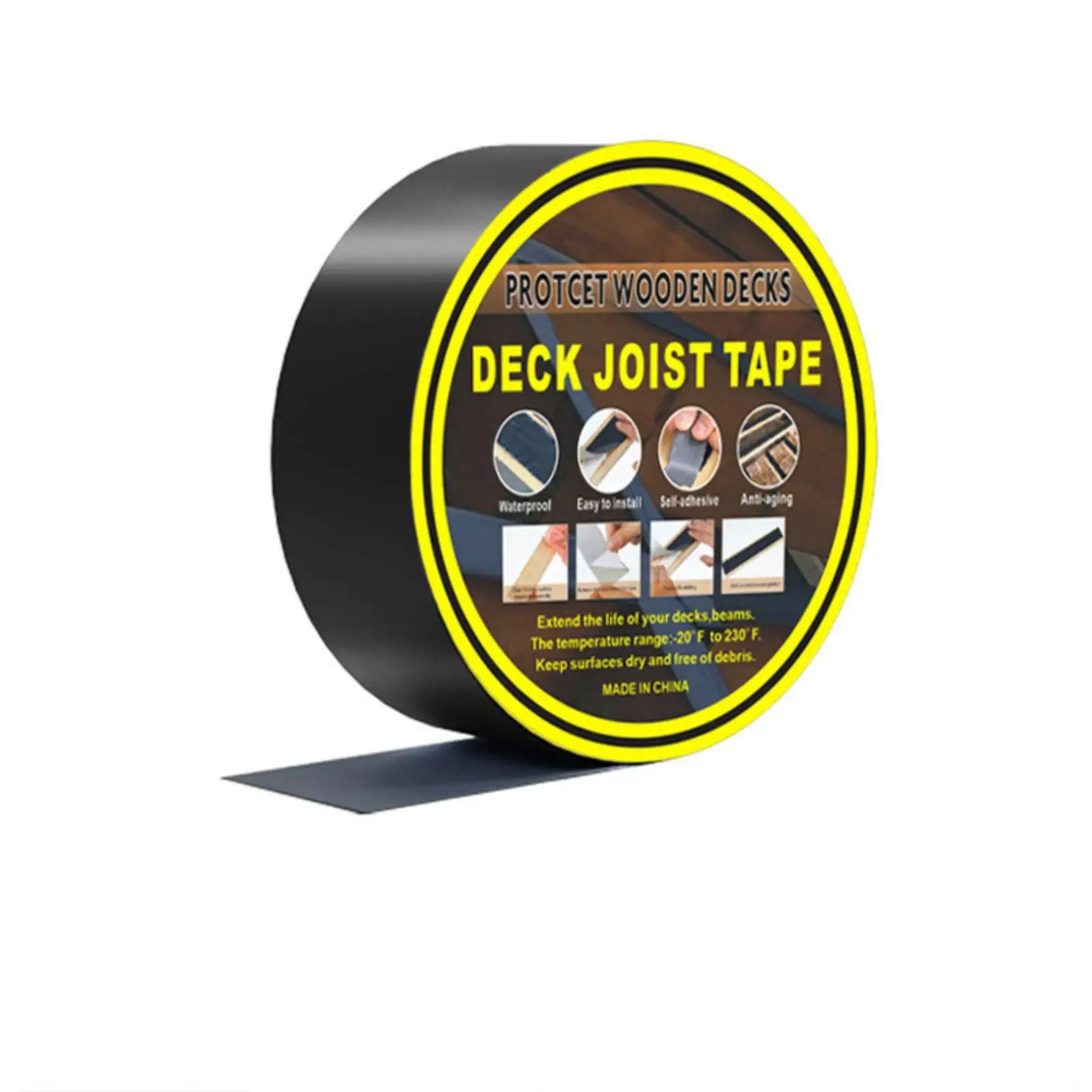 Moisture Barrier Strip Easy Install Butyl Waterproof Tape High Performance Sealer for Outdoor Structure and Roof Maintenance