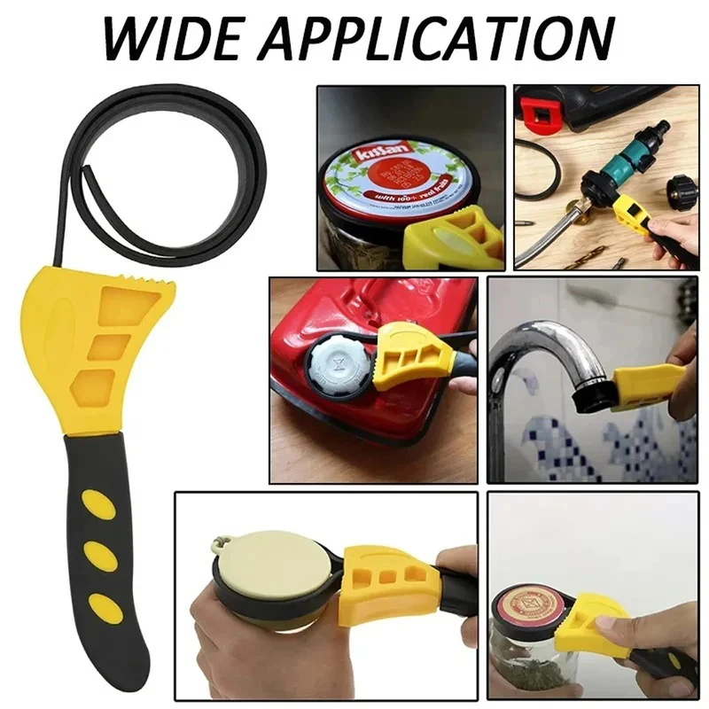 6 Inch Adjustable Strap Wrench, Oil Filter Belt Puller & Chain Wrench, Universal Disassembly Tool image 5