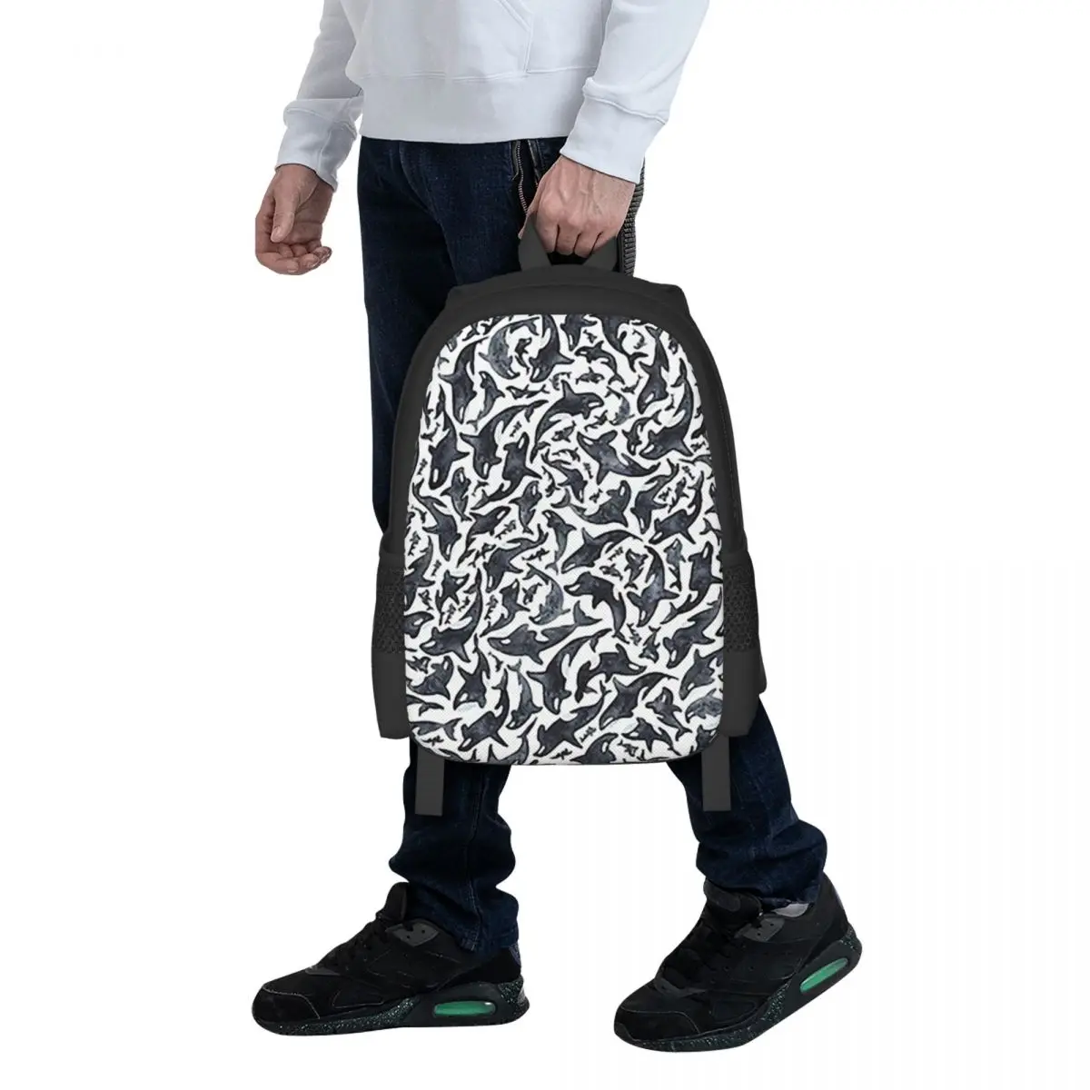 Orca Aquatic Sea Ocean Killer Whale Student Backpack School Bag Hiking Travel Daypack for Fashion Bookbag Shoulder Bags