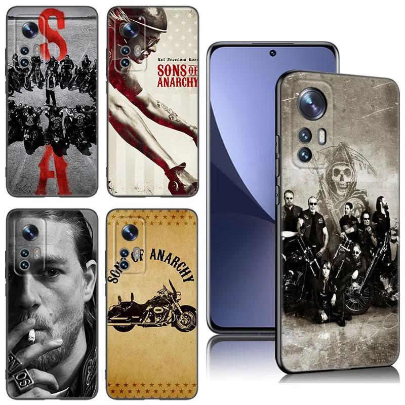 TV Show Sons of Anarchy Black Phone Case For Xiaomi Mi 9 SE 8 10 10T 11 12 13 Lite 9T 11T 12S 12T 13T 14 Pro 5G NE 11i 12X