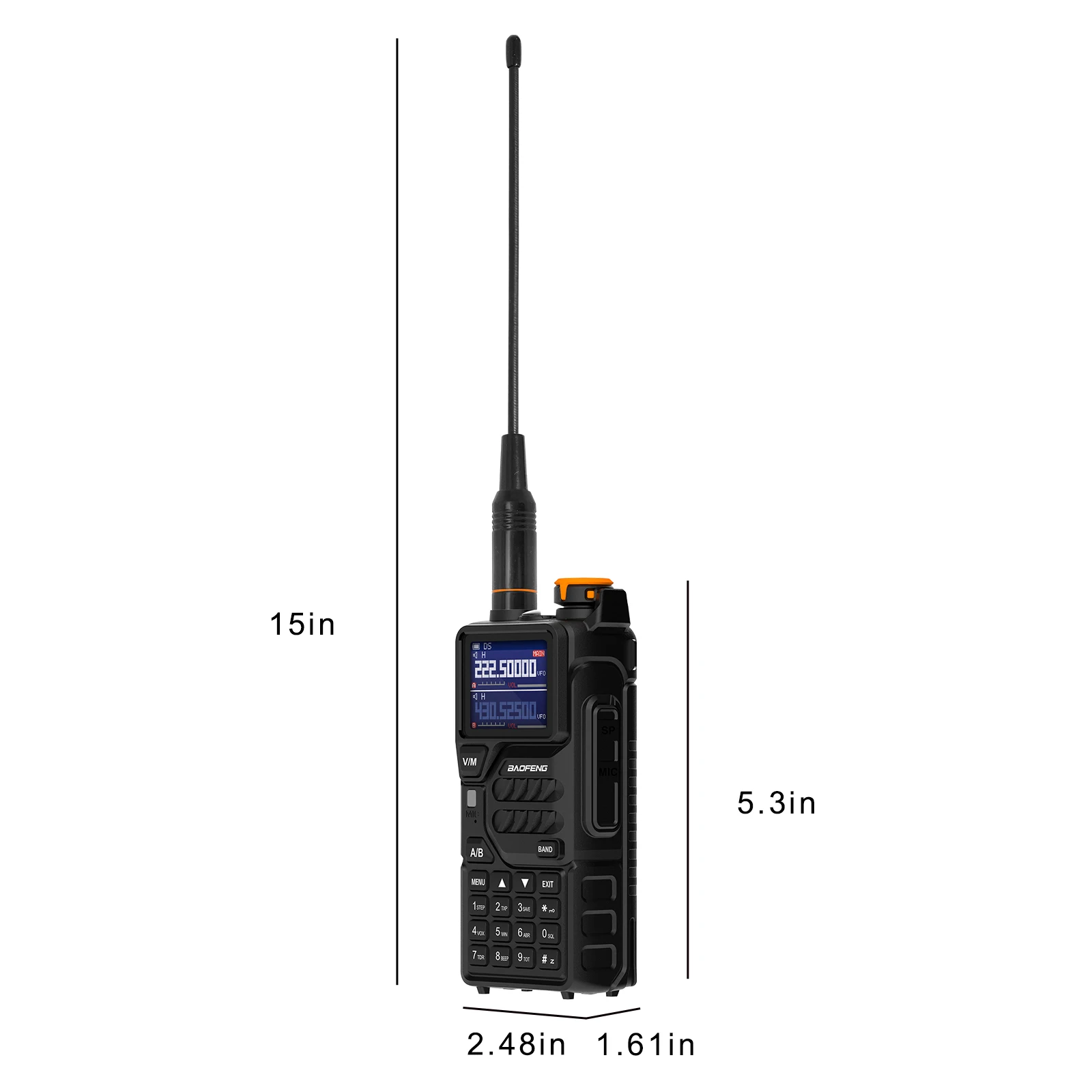 Новая рация Baofeng K5PLUS 10 Вт AM/FM, Многополосная, 999CH, 2500 мАч, портативное радио дальнего действия