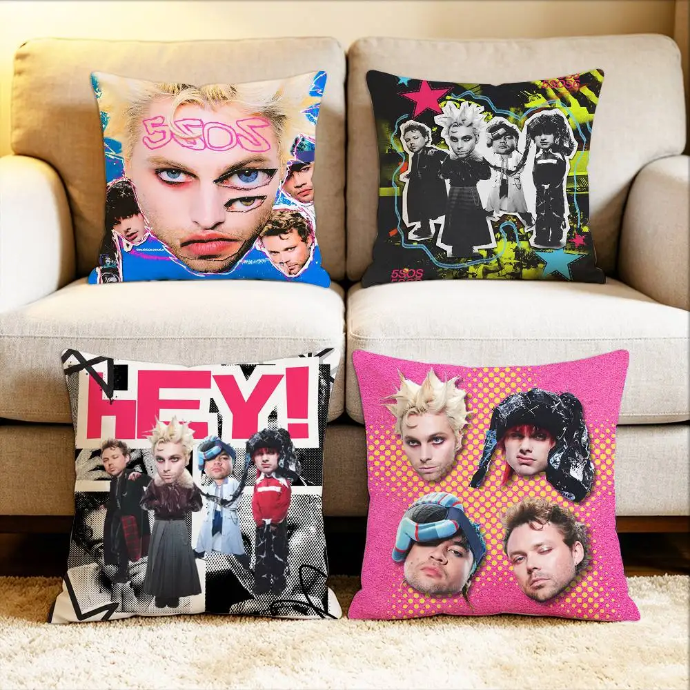 

5 S-Seconds of Summers 5-SOS Various Sizes Square Pillow Case For Car Home Bedchamber Decor