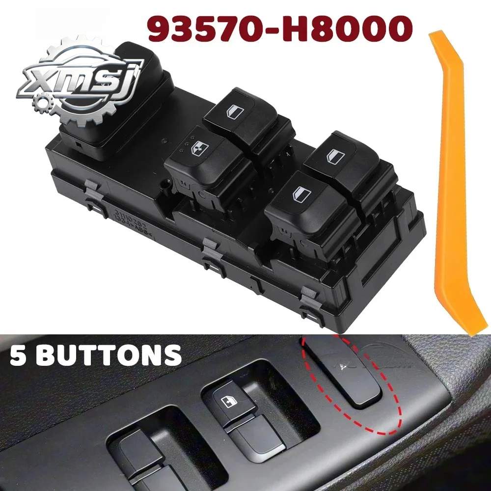 

93570-H8000 para Kia Stonic 2018-2022 Rio controlador delantero izquierdo interruptor de Control de ventana eléctrica bot