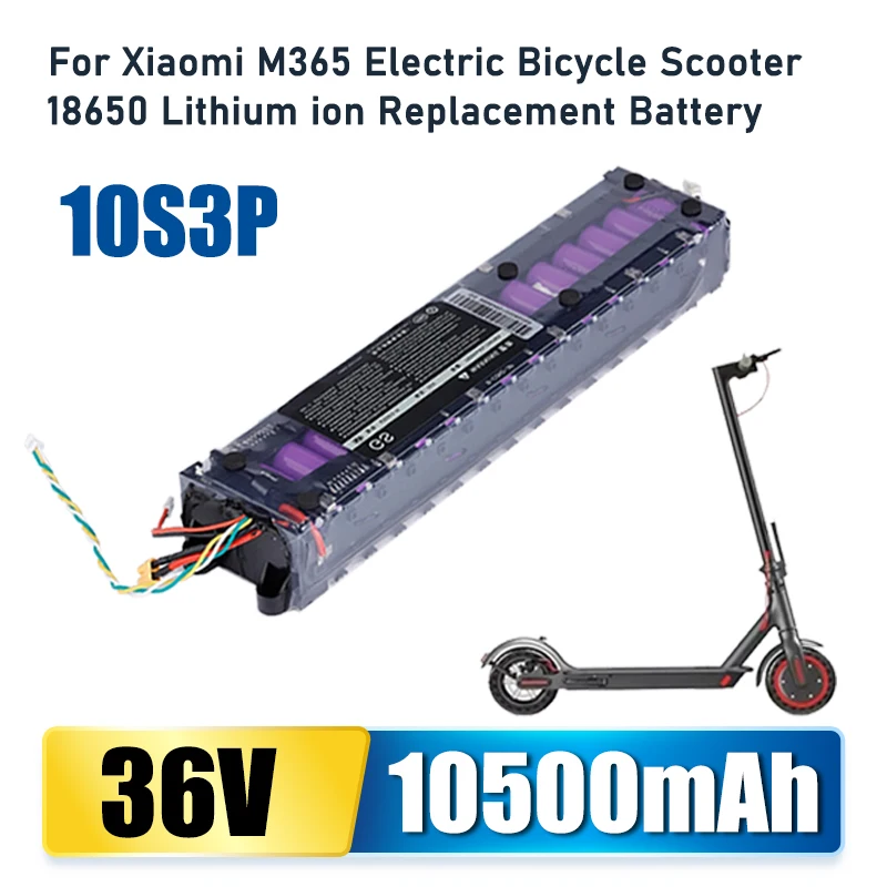 36V 7800mAh/10500mAh lithium-ion battery pack replacement for Xiaomi M365 and M365 Pro electric scooters