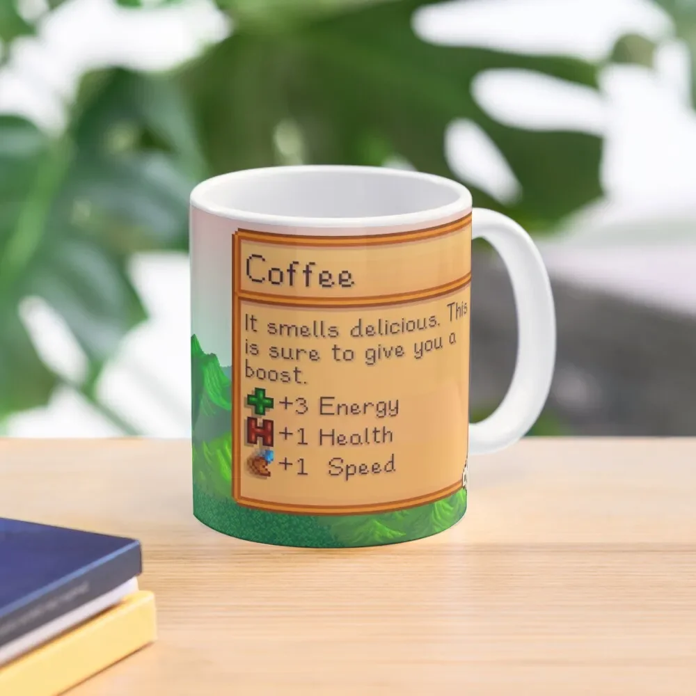 Stardew Valley Coffee Classic  Mug Gifts Photo Drinkware Picture Tea Handle Round Coffee Cup Image Simple Design Printed