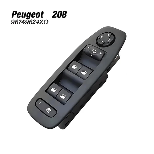 Imagen 1 del producto 96749624ZD para Peugeot 208 2008 Hatchback 2013 2014 2015 2016 2017 2018 2019, interruptor de Control de ventanilla eléctrica principal del lado izquierdo del conductor
