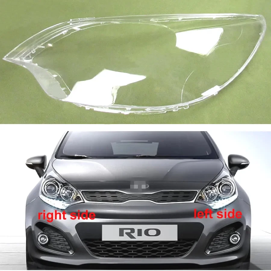 

For Kia Rio 2014 2015 2016 Sedan Headlamp Cover Transparent Mask Headlight Shell Lens Plexiglass Replace Original Lampshade