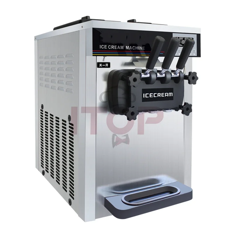 Soft Ice Cream Machine Different Shape Head Three Flavors Portable Table Top Commercial Kitchen Equipment With CE