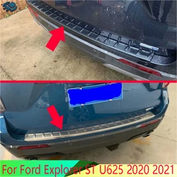 For Ford Explorer ST U625 2020 2021 Stainless steel rear bumper protection window sill outside trunks decorative plate pedal